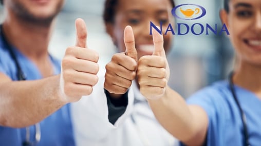 NADONA March webinar health care providers giving thumbs up