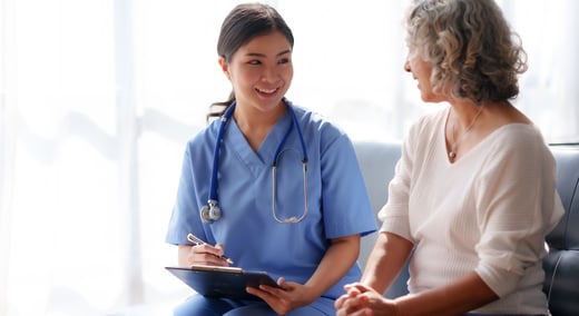 health care provider and female resident